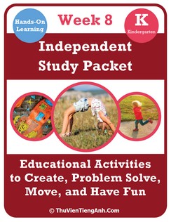 Kindergarten Independent Study Packet – Week 8
