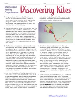 Informational Reading Comprehension: Discovering Kites