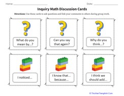 Inquiry Math Discussion Cards