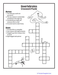 Invertebrates Crossword Puzzle