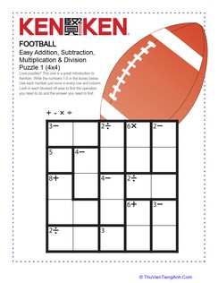 Football KenKen® Puzzle