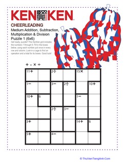 Cheerleading KenKen® Puzzle