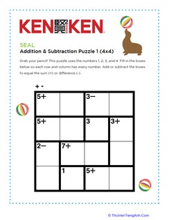 Sammy the Seal KenKen® Puzzle