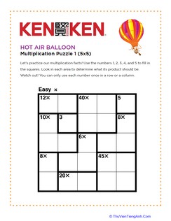 Hot Air Balloon KenKen® Puzzle