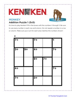 Monkey KenKen® Puzzle