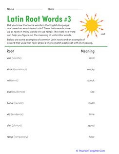 Latin Root Words #3