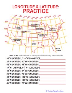 Latitude and Longitude of Cities