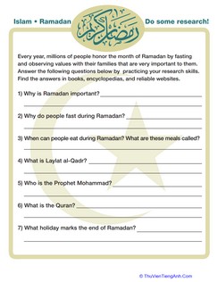 Learn About Ramadan