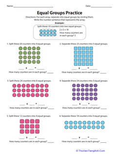 Practicing Equal Groups