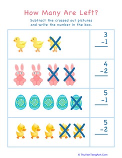 Easter Subtraction: How Many Are Left?