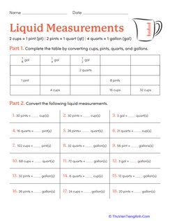 Liquid Measurement Conversion