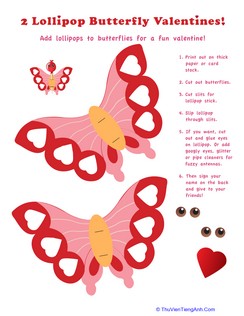 Butterfly Valentine Craft