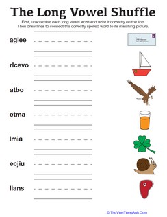 Long Vowels Word Scramble