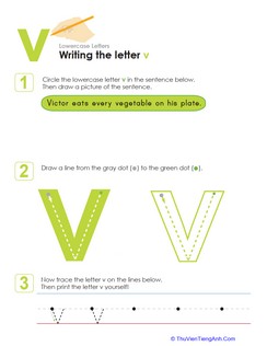 Writing the Letter v