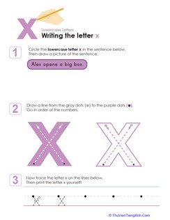 Writing the Letter x