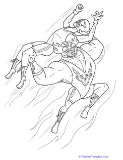Lucha Libre Coloring Page