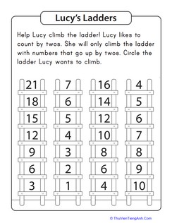 Counting by Twos: Lucy’s Ladders