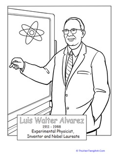 Luis Walter Alvarez Coloring Page