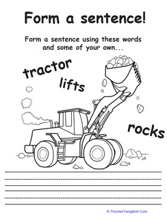 Tractor Building Sentences