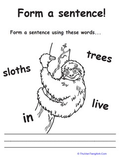 Form a Sloth Sentence