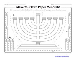 Make Your Own Paper Menorah!