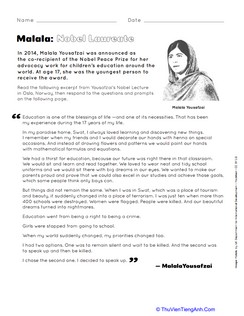 Malala: Nobel Laureate