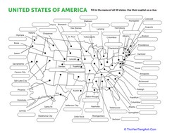 U.S. Map With Capitals