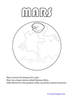 Mars Coloring Page