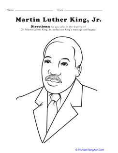 Martin Luther King, Jr. Coloring Page
