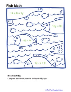 Algebra Coloring Page #3