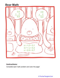 Algebra Coloring Page #4