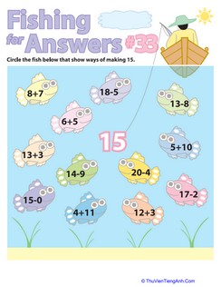 Fishing For Math Facts: Fifteen