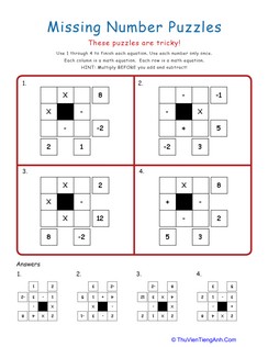 Math Grid Puzzles