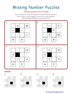 Four Math Puzzles