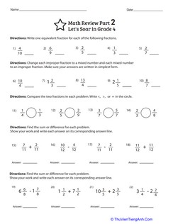 Math Review Part 2: Let’s Soar in Grade 4