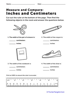 Measure & Compare: Inches & Centimeters