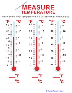 Measure Temperature: Fahrenheit and Celsius