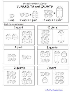 Measurement Mania: Cups, Pints, and Quarts