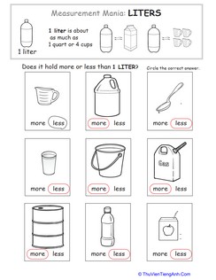 Measurement Mania: Liters