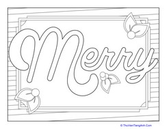Merry Coloring Page