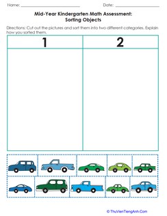 Mid-Year Math Assessment: Sorting Objects