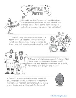 More Football Word Problems