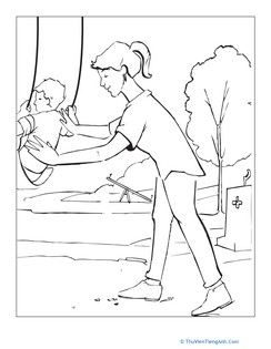 Park Swing Coloring Page