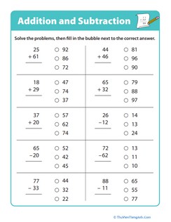 Addition and Subtraction