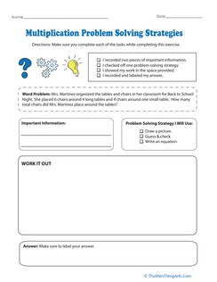 Multiplication Problem Solving Strategies
