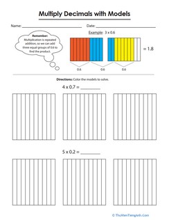 Multiply Decimals with Models