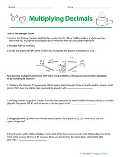 Multiplying Decimals