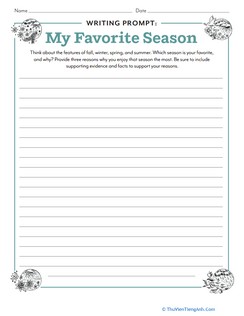 Writing Prompt: My Favorite Season