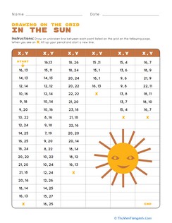 Mystery Picture Graph: In the Sun