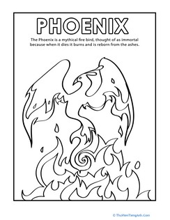Phoenix Coloring Page